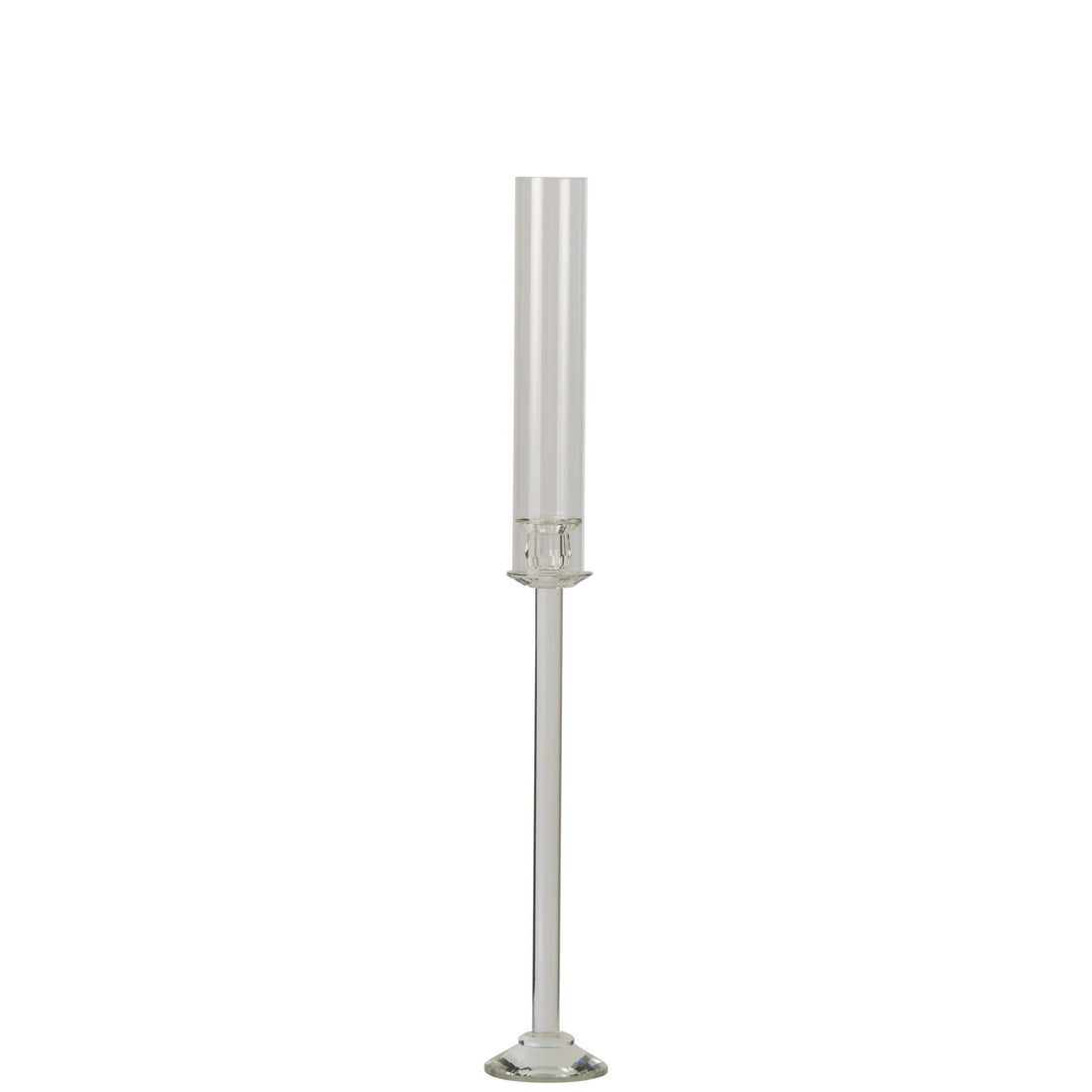 Kandelaar Kristal Transparant Medium van J-Line, kristallen kandelaar in transparant van Ø11cm x H80cm