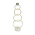 Kandelaar Ringen Goud op marmeren voet 13x9x36cm 1 + 1 Gratis - Kandelaar - Living Lovely - livinglovely.nl