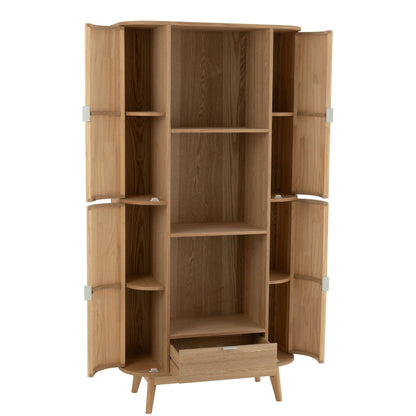 Kast Vakken Rond Mdf/Dennenhout Naturel J-Line