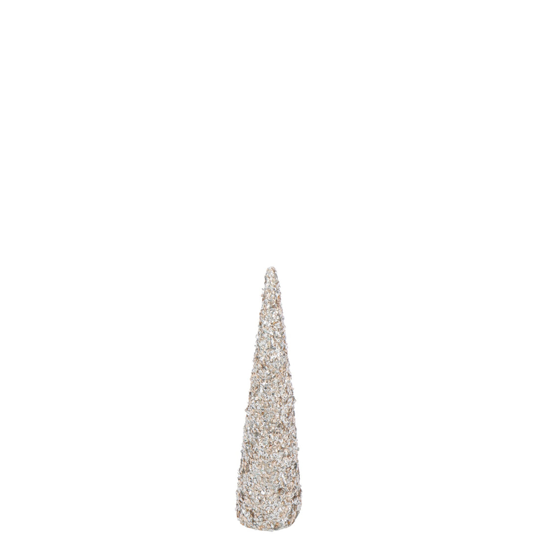 Cono di paillettes in schiuma color champagne, medio, H 56 cm, J-Line