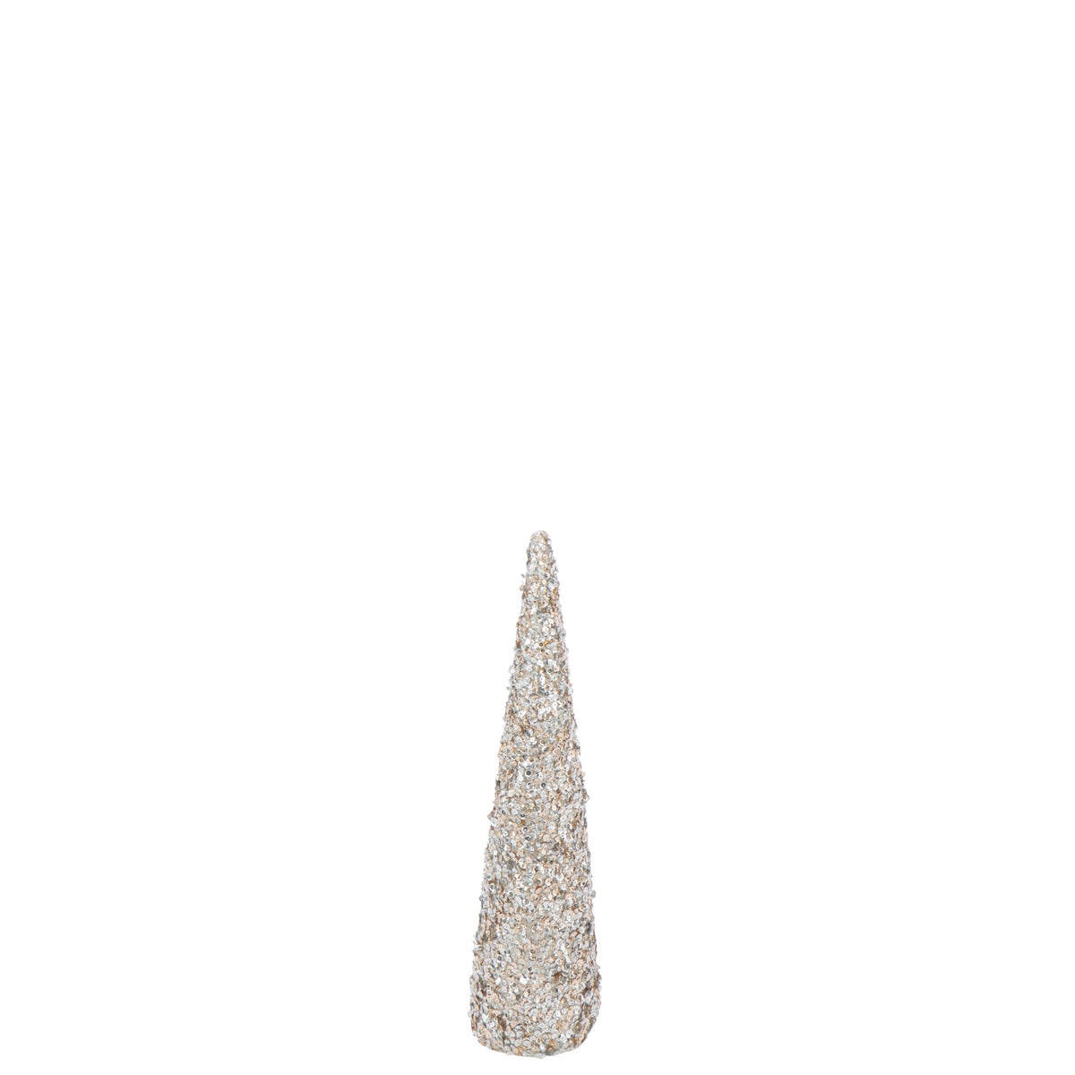 Cono di paillettes in schiuma color champagne, medio, H 56 cm, J-Line