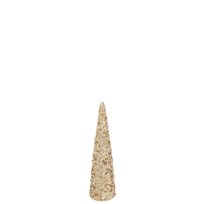 Cono Paillettes Schiuma Color Oro Medio H56cm J-Line