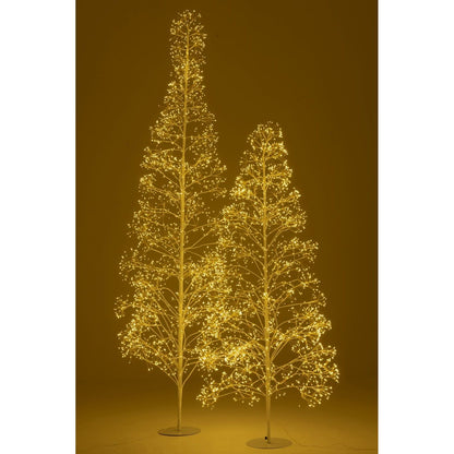 Kerstboom 3000 Led Metaal Wit Large H240cm van J-Line, witte kerstboom van metaal, zijaanzicht van de boom