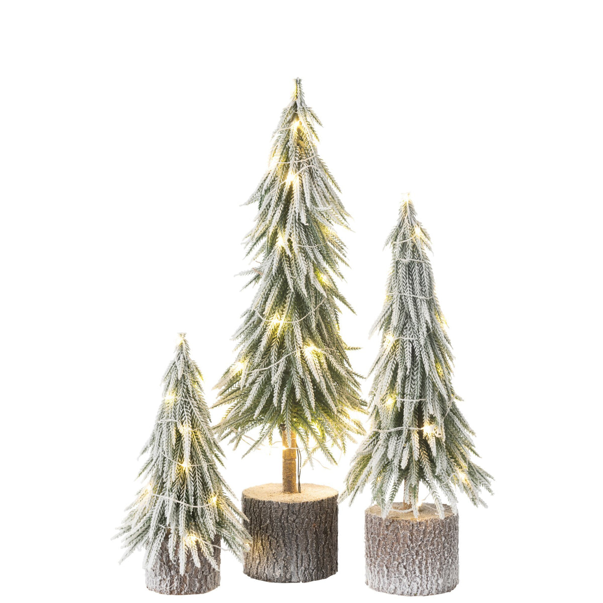 Albero di Natale A+Led Neve Artificiale Verde Large H60cm J-Line