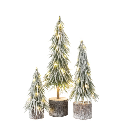 Albero di Natale A+Led Neve Artificiale Verde Large H60cm J-Line
