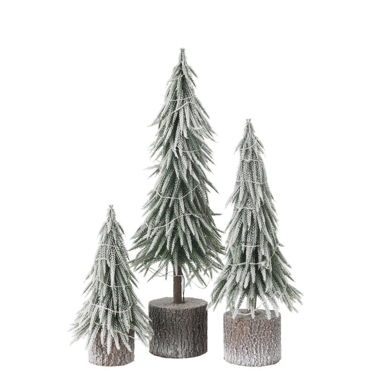 Albero di Natale A+Led Neve Artificiale Verde Large H60cm J-Line