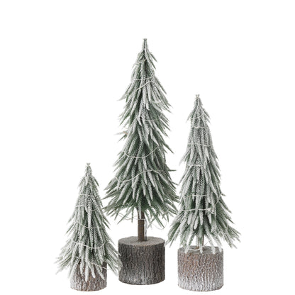 Albero di Natale A+Led Neve Artificiale Verde Large H60cm J-Line