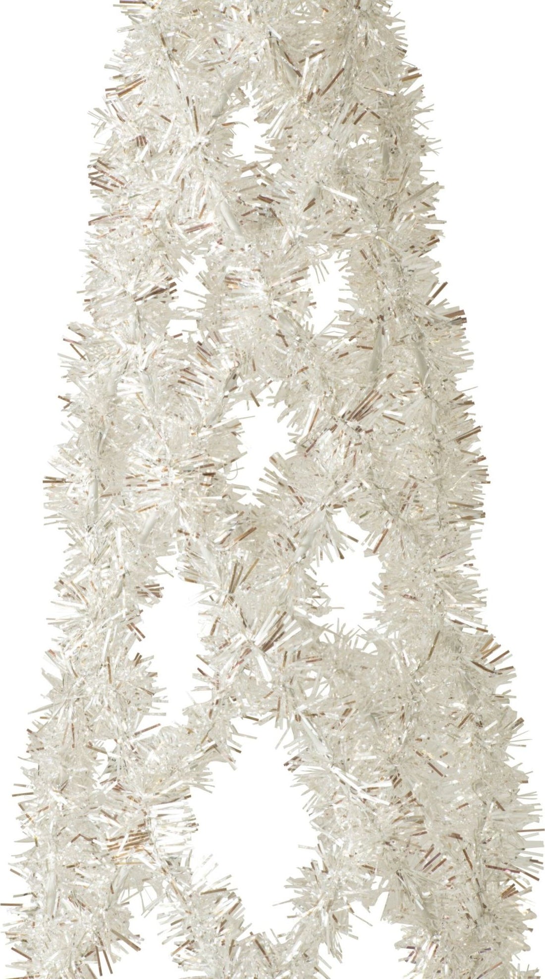 Albero di Natale Conico Lamierato Oro Metallo Bianco Piccolo H160cm J-Line