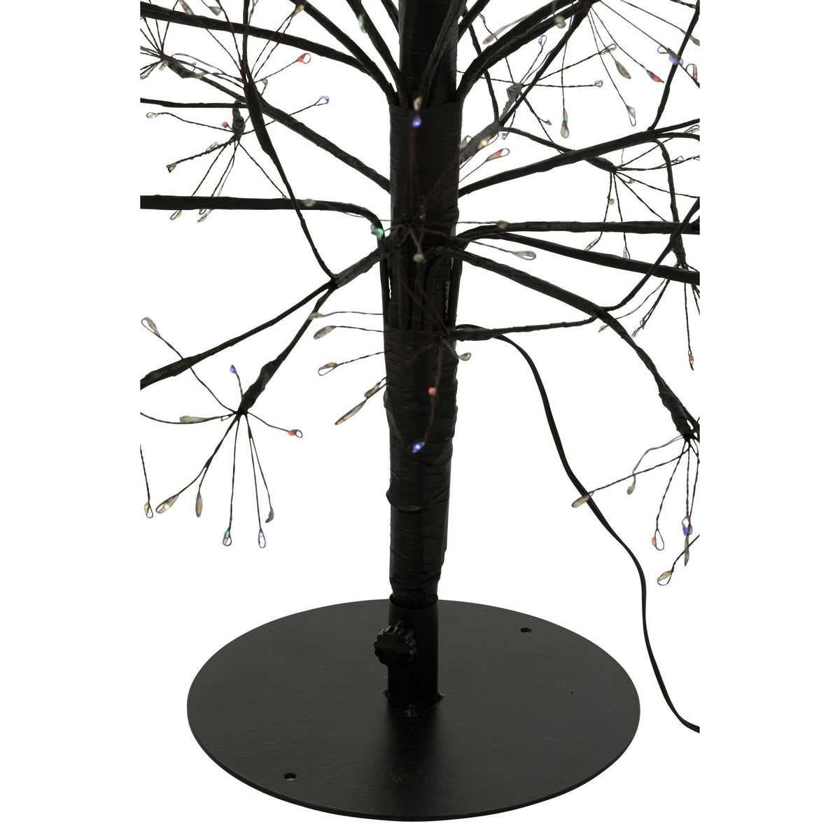 Kerstboom Led Multicolor Lichten Metaal Zwart Large H180cm van J-Line, close-up van het materiaal