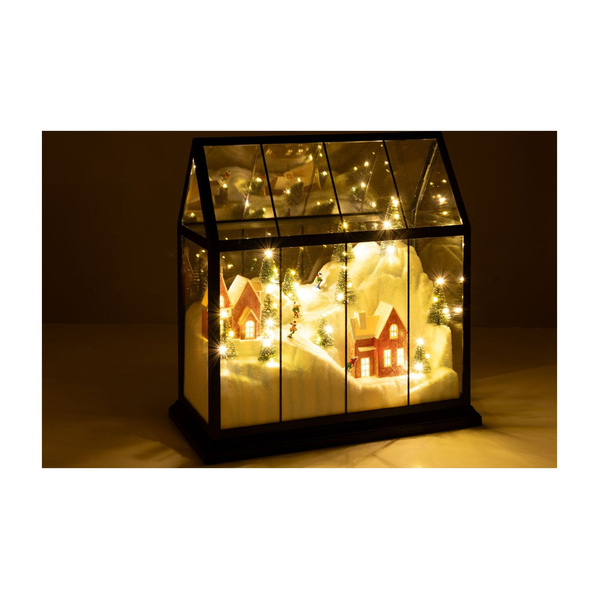 Villaggio di Natale in vetro LED multicolore Large J-Line