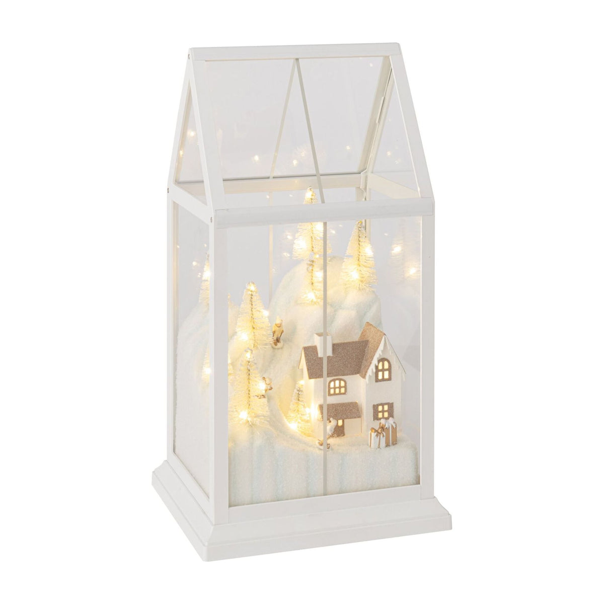 Villaggio di Natale Vetro LED Bianco/Oro Piccolo J-Line