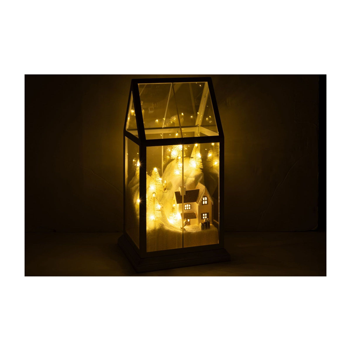 Villaggio di Natale Vetro LED Bianco/Oro Piccolo J-Line