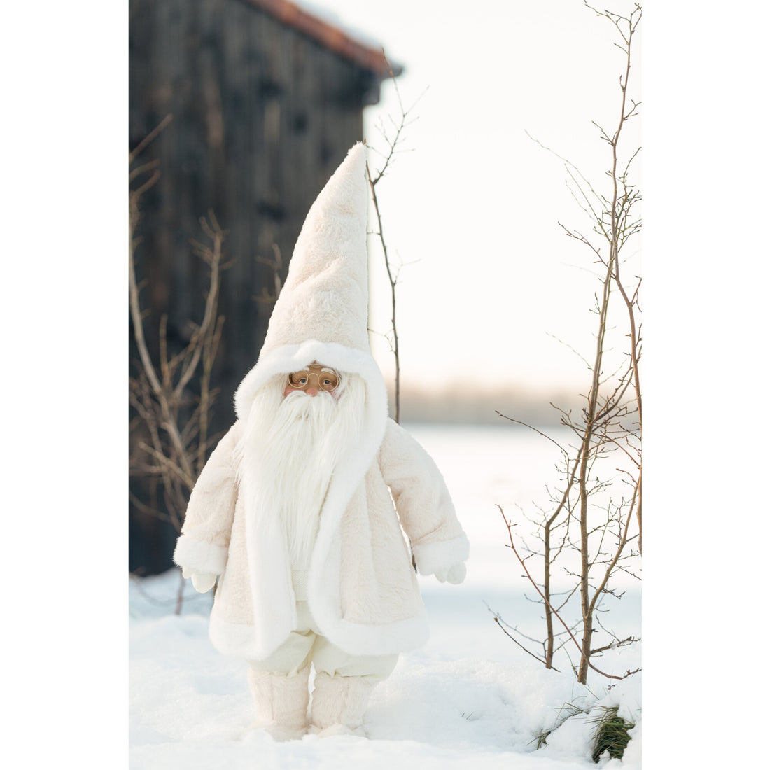 Occhiali Babbo Natale Poliestere Bianco J-Line