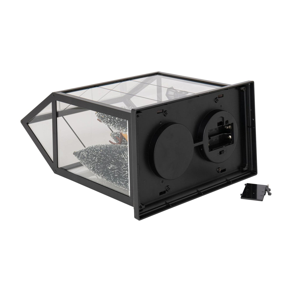 Babbo Natale a LED con Animali in Vetro Multicolore Medio J-Line
