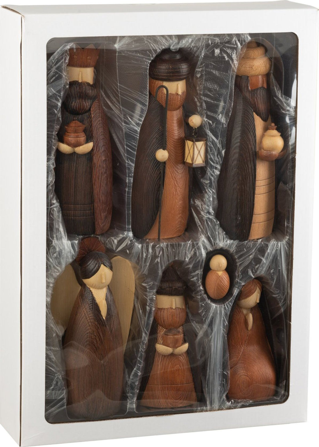 Presepe 7 Pezzi Resina Marrone J-Line