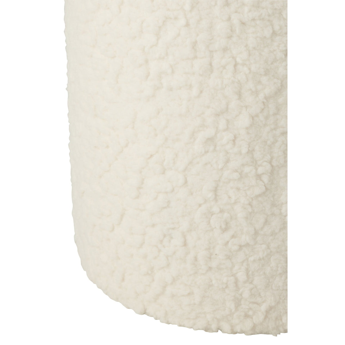 Sgabello in pelliccia e MDF bianco J-Line