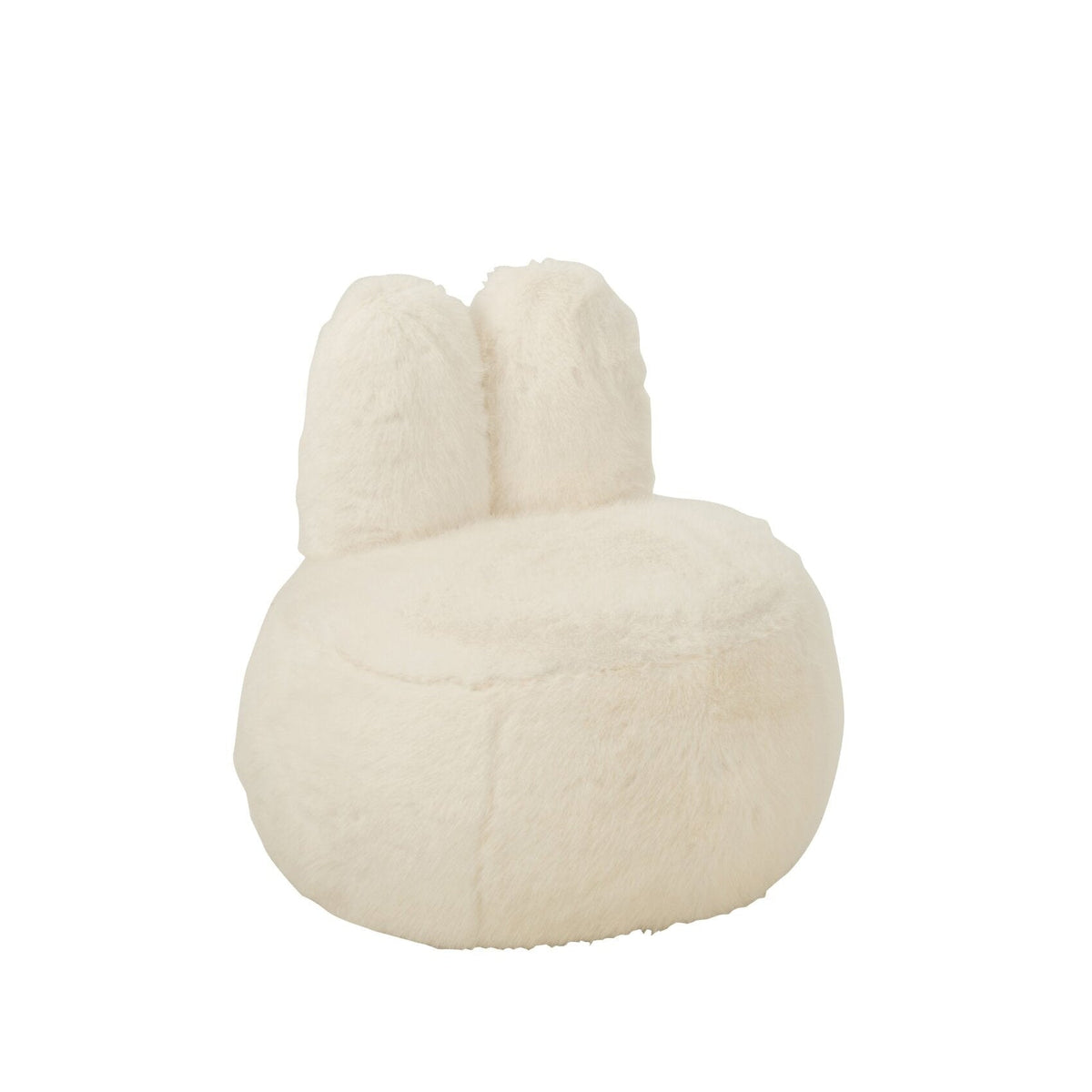 Sgabello Fur con orecchie da coniglio in legno bianco J-Line