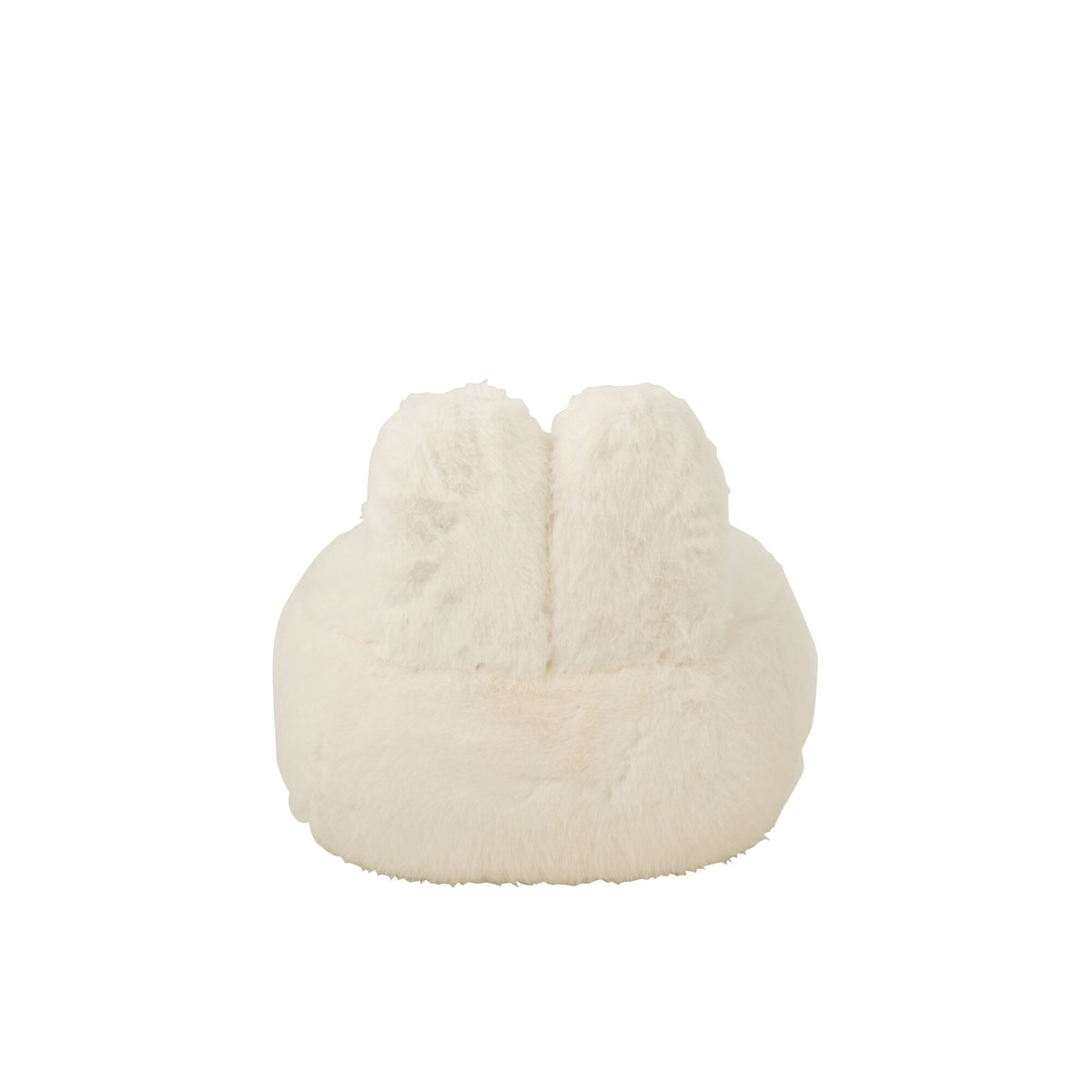 Sgabello Fur con orecchie da coniglio in legno bianco J-Line