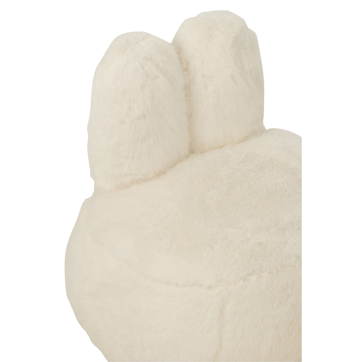 Sgabello Fur con orecchie da coniglio in legno bianco J-Line