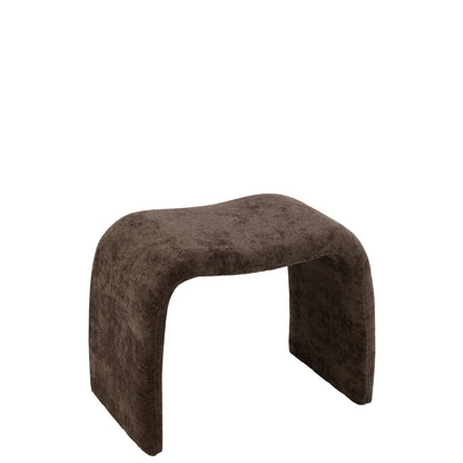 Sgabello N Shape Tessuto Marrone Scuro J-Line