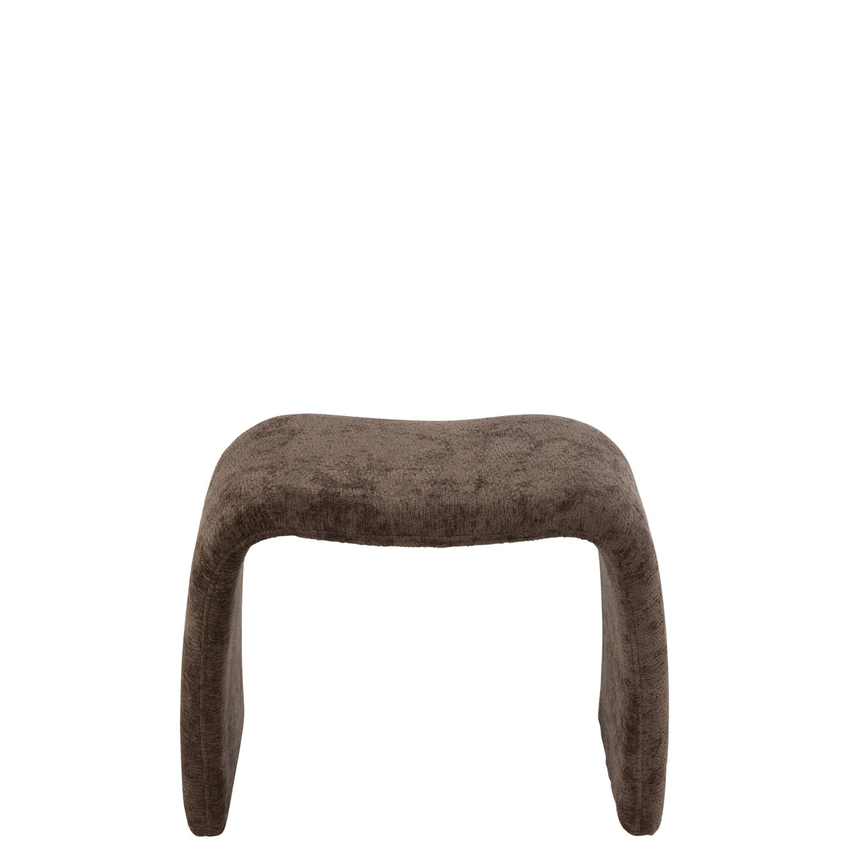 Sgabello N Shape Tessuto Marrone Scuro J-Line