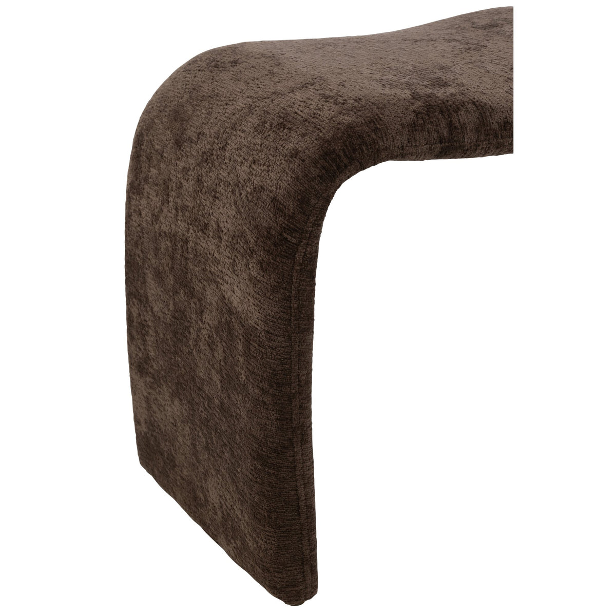 Sgabello N Shape Tessuto Marrone Scuro J-Line