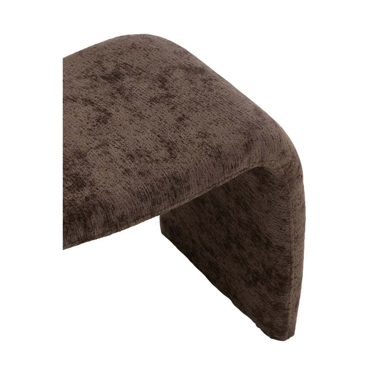 Sgabello N Shape Tessuto Marrone Scuro J-Line