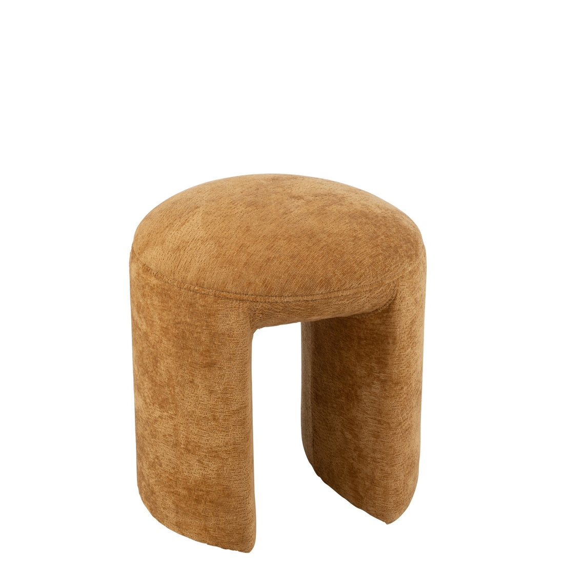 Sgabello Rotondo in Tessuto Ocra J-Line