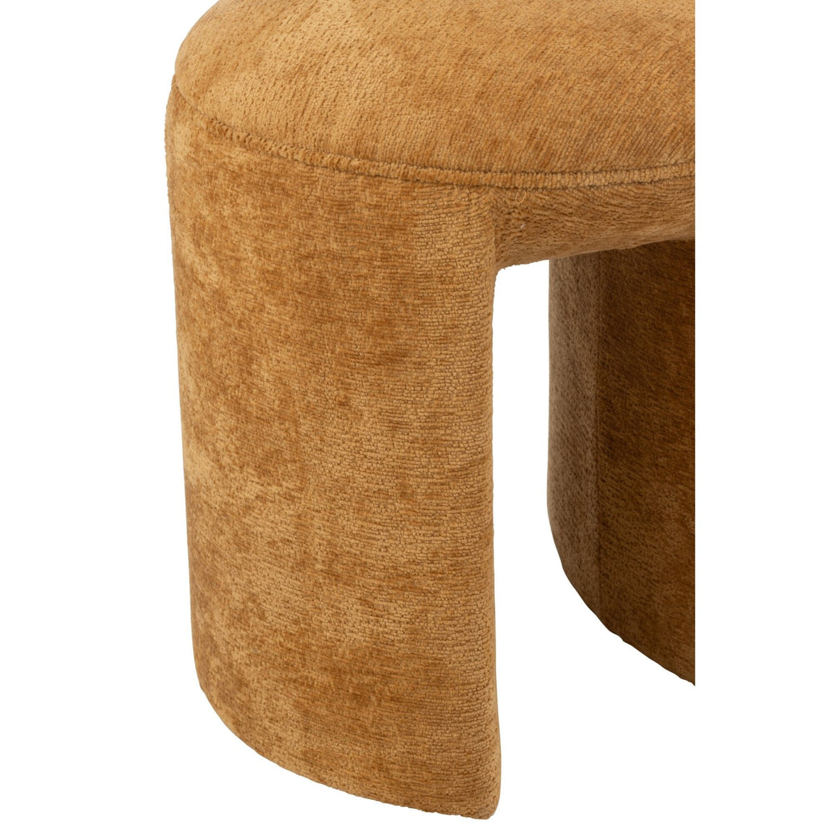 Sgabello Rotondo in Tessuto Ocra J-Line