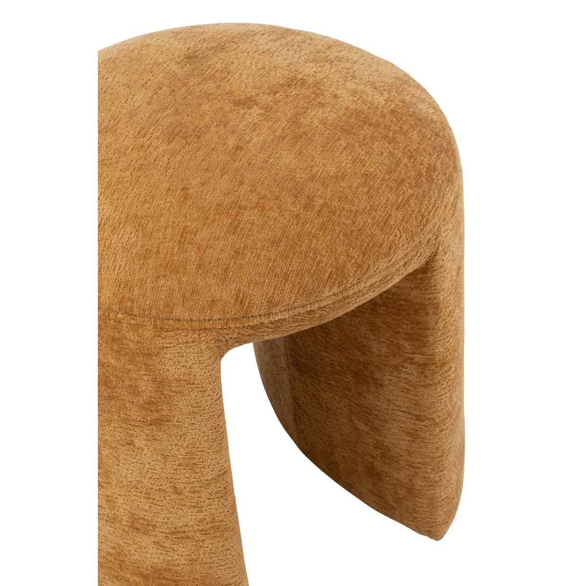 Sgabello Rotondo in Tessuto Ocra J-Line