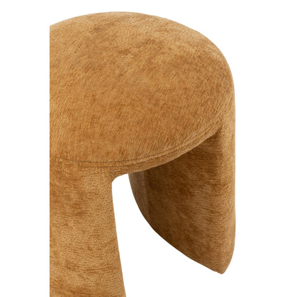 Sgabello Rotondo in Tessuto Ocra J-Line