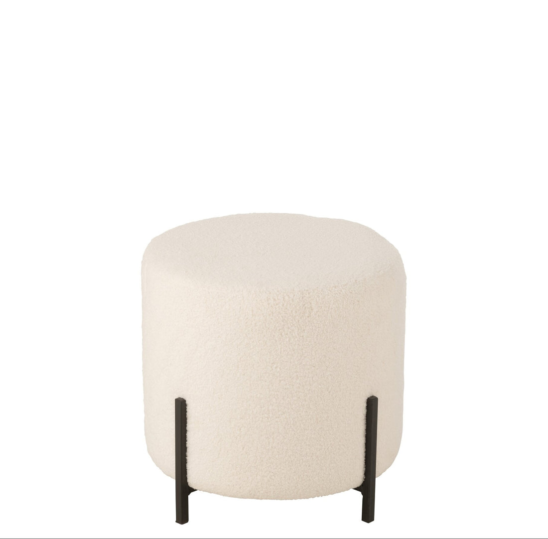 Sgabello Pecora Tessuto/Spugna Bianco J-Line