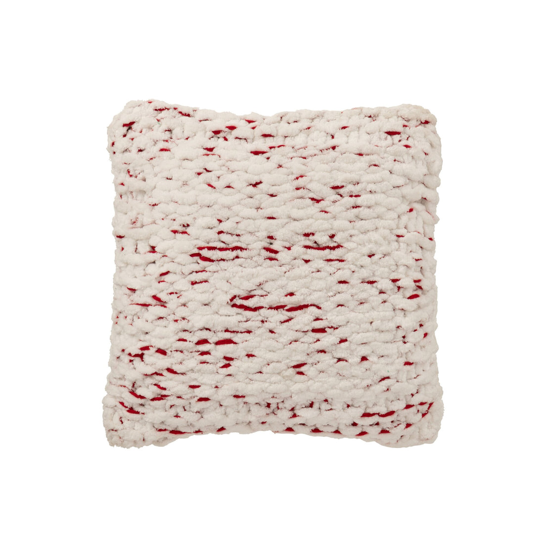 Cuscino in ciniglia di poliestere bianco/rosso natalizio J-Line