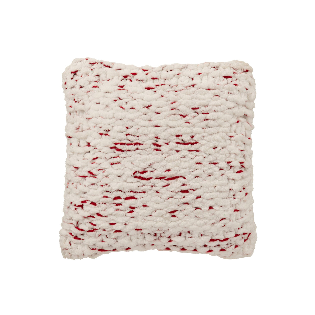 Cuscino in ciniglia di poliestere bianco/rosso natalizio J-Line