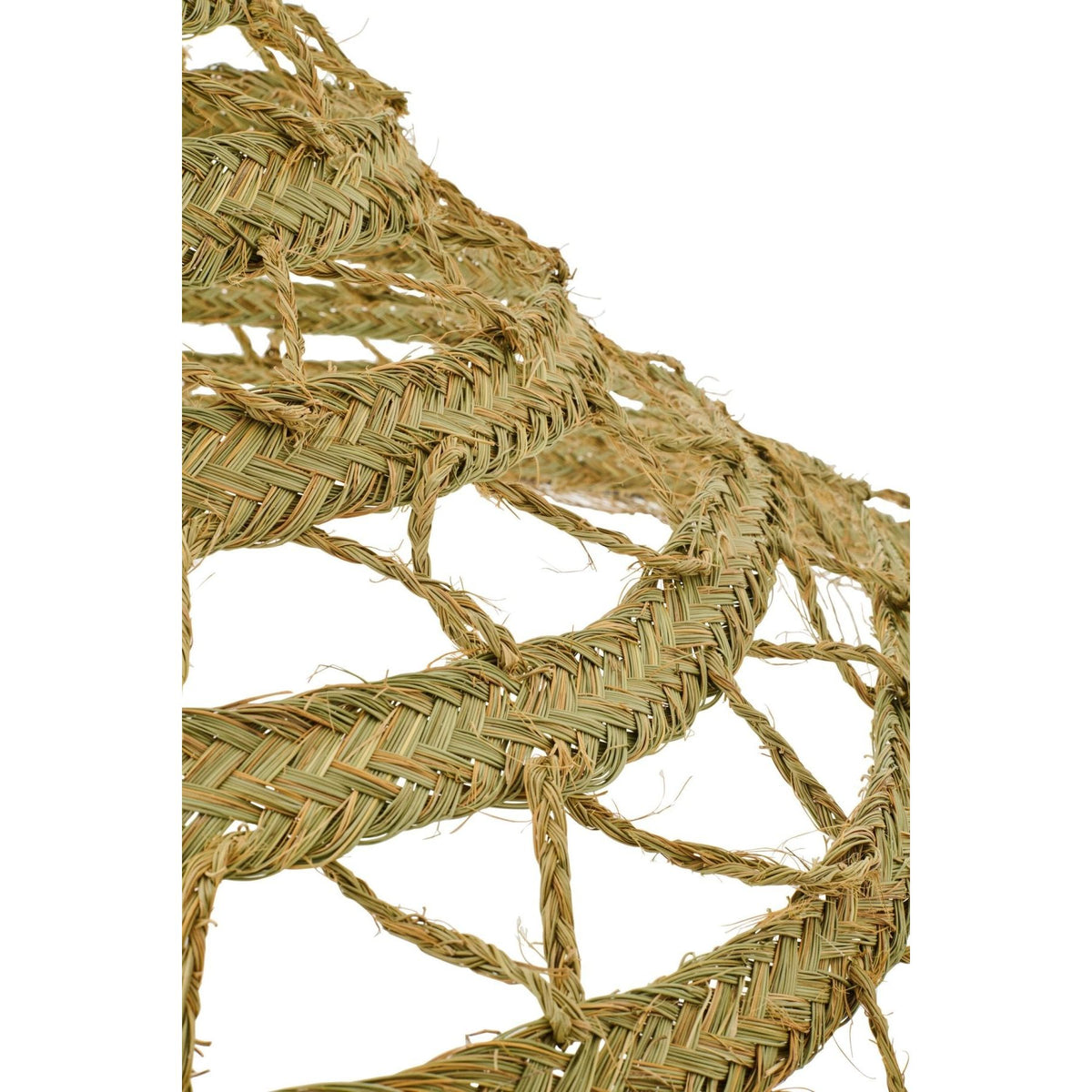 Paralume in Paglia Intrecciata con Frange Naturale Large J-Line