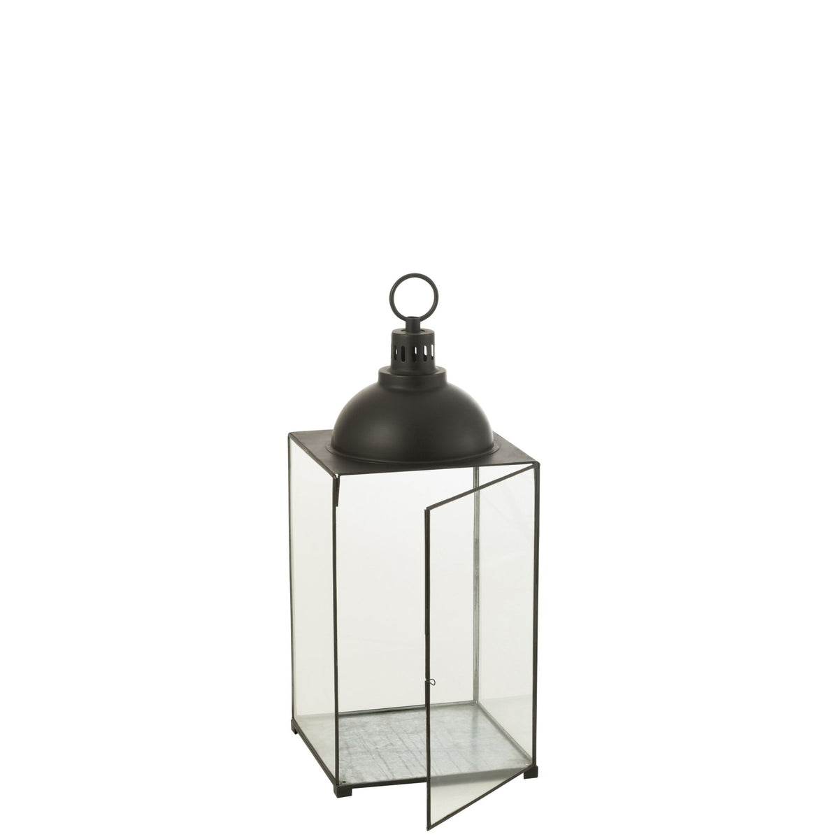 Lampada a sospensione Hagrid Vetro/Ferro Nero L36cm x P36cm x A85cm J-Line