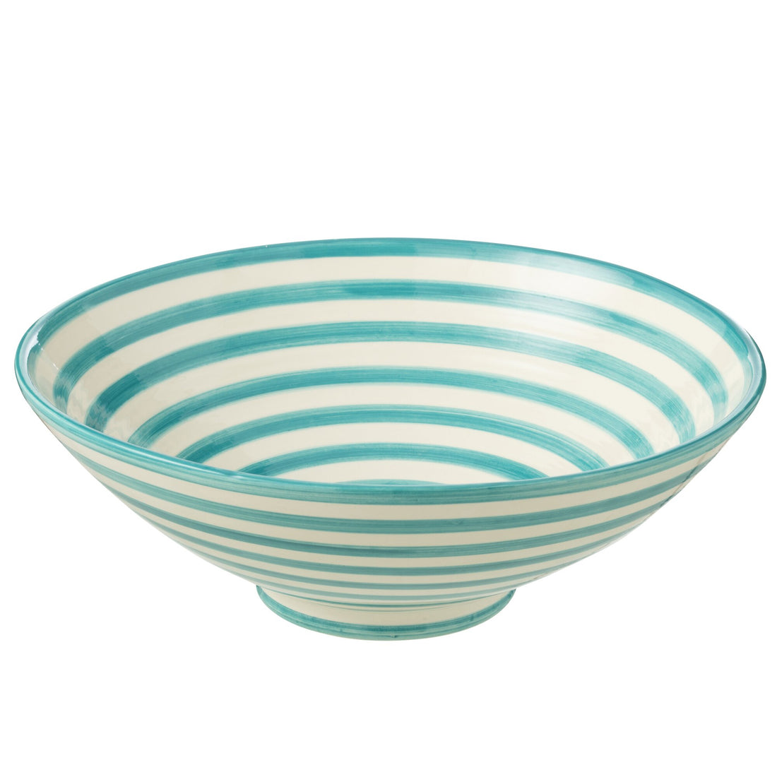 Lebrillo Piatto Granada Righe Aqua/Bianco J-Line