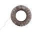 Lucis Kerstkrans LED Donkerbruin van PTMD, open LED kerstkrans van donkerbruin kunststof in rotan look op witte achtergrond