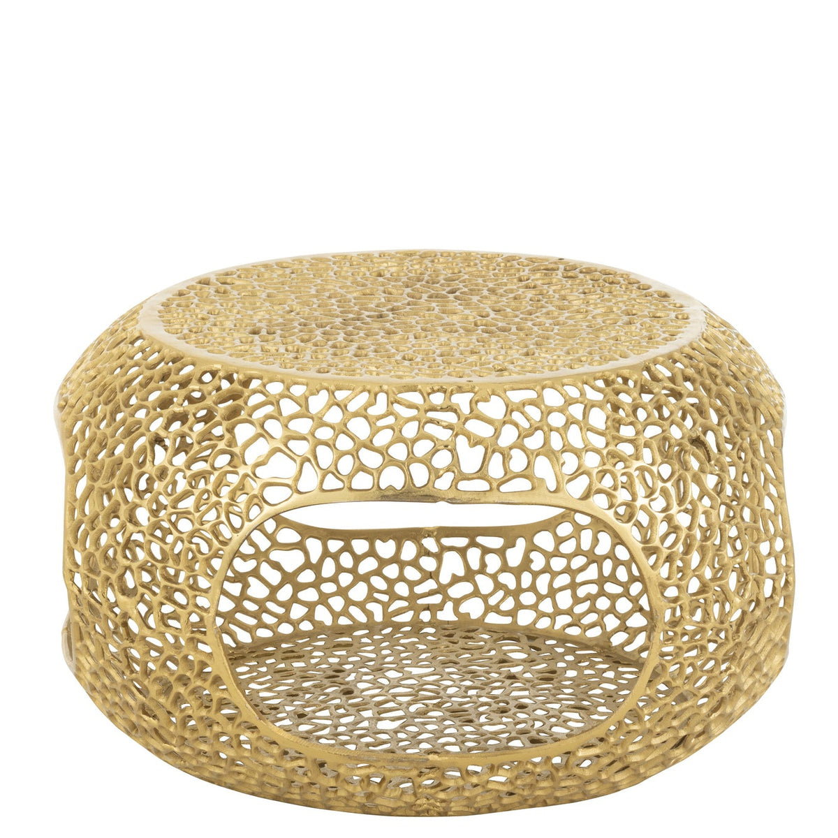 Salontafel Aluminium Goudkleurig Small J-Line - Salontafel - J-Line - livinglovely.nl