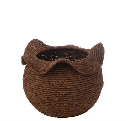 Cestino in sisal marrone scuro J-Line