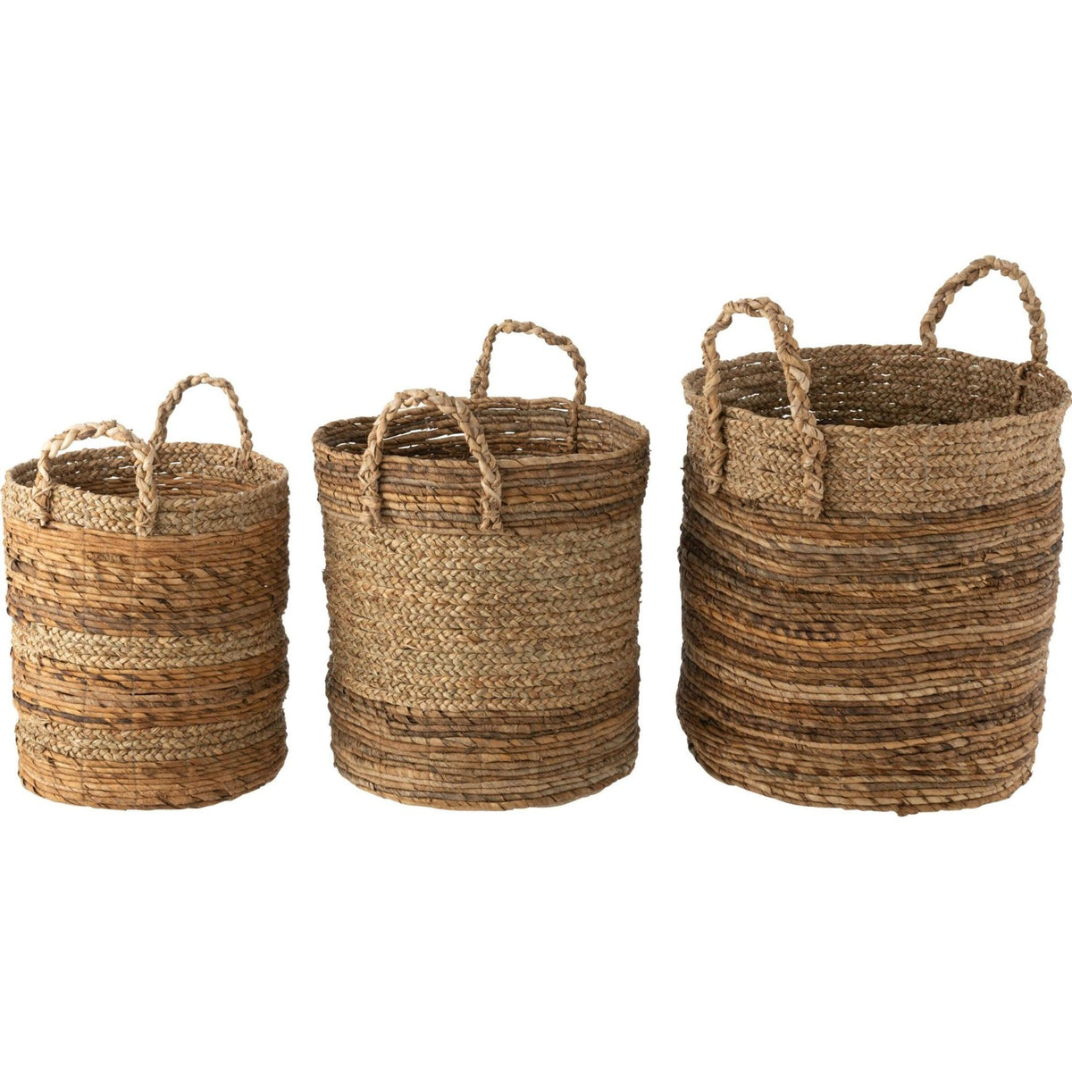 Set di 3 cesti Lucie in rafia naturale J-Line