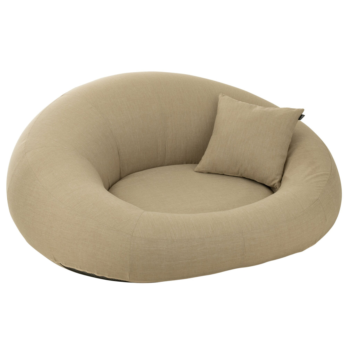 Materasso a ciambella in polietilene beige J-Line