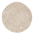 Vloerkleed Celeste Rond van MUST Living in beige, klein hoogpolig kleed van 150 centimeter doorsnede