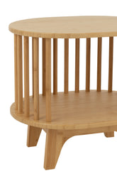 Nachtkast Live Bamboe Naturel - Nachtkastje - J-Line - livinglovely.nl