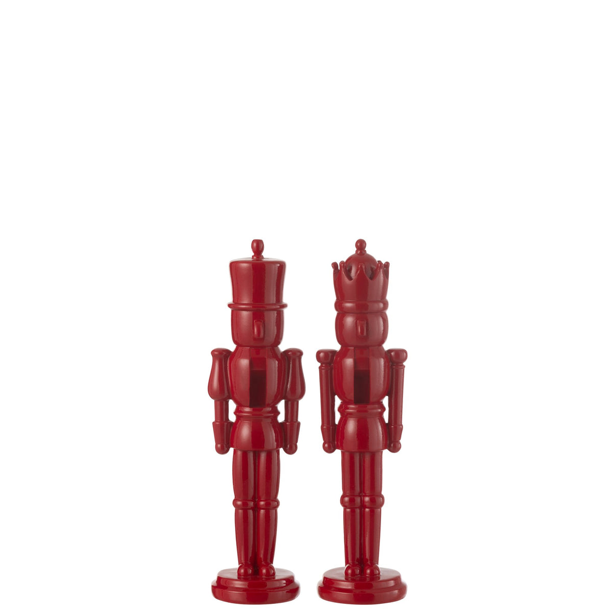 Schiaccianoci in resina rosso lucido piccolo H31,5 J-Line