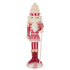 Notenkraker Snoep van J-Line in wit en roze, 55,5cm hoog met snoepdetails