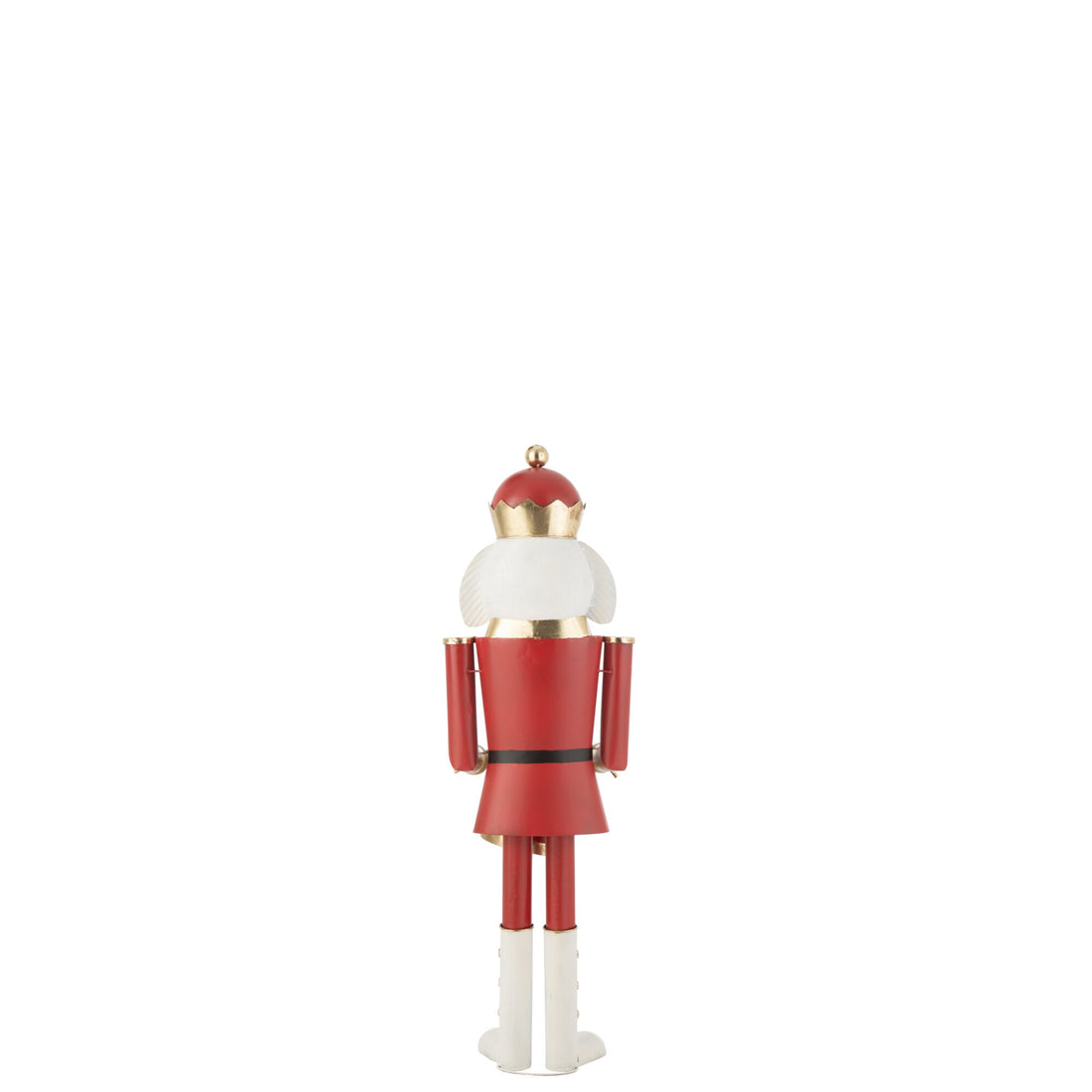 Schiaccianoci a tamburo in ferro rosso/oro, medio, H 106,5 cm, J-Line