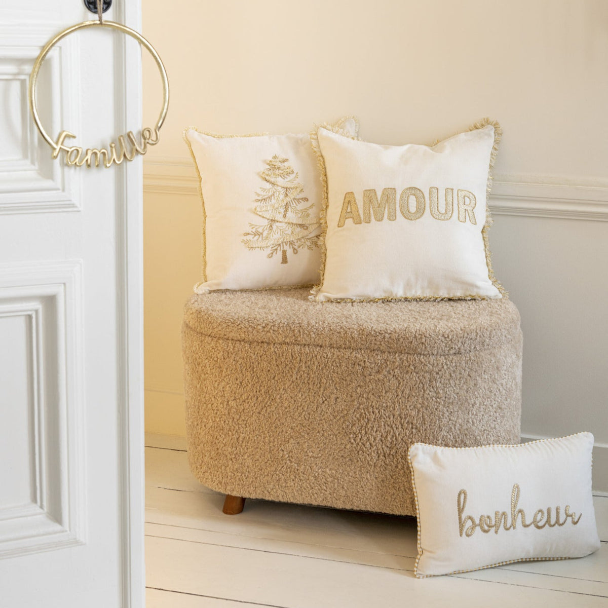 Pouf contenitore Teddy Beige J-Line