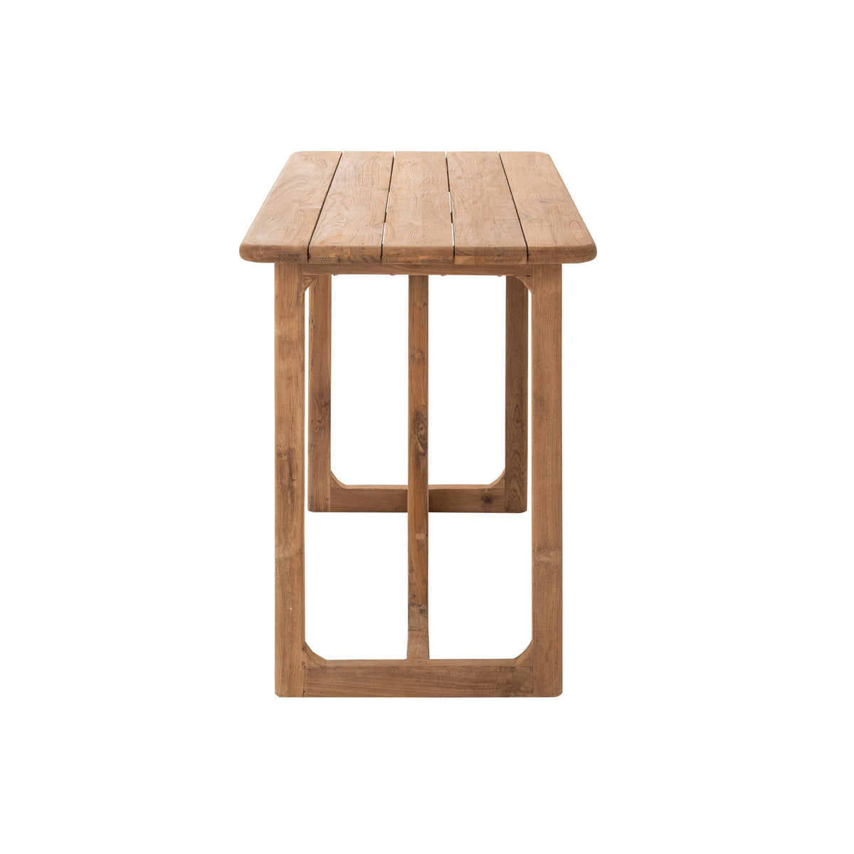 Tavolo da bar da esterno Cakra rettangolare in legno di teak naturale J-Line