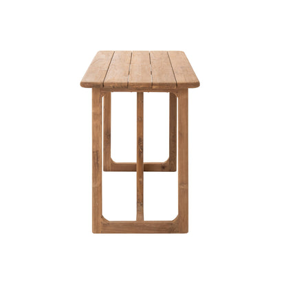 Tavolo da bar da esterno Cakra rettangolare in legno di teak naturale J-Line